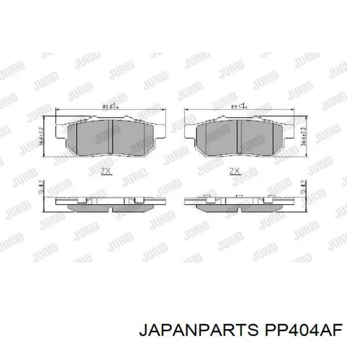 Колодки дисковые  Japan Parts PP404AF цена, от 13.41 USD