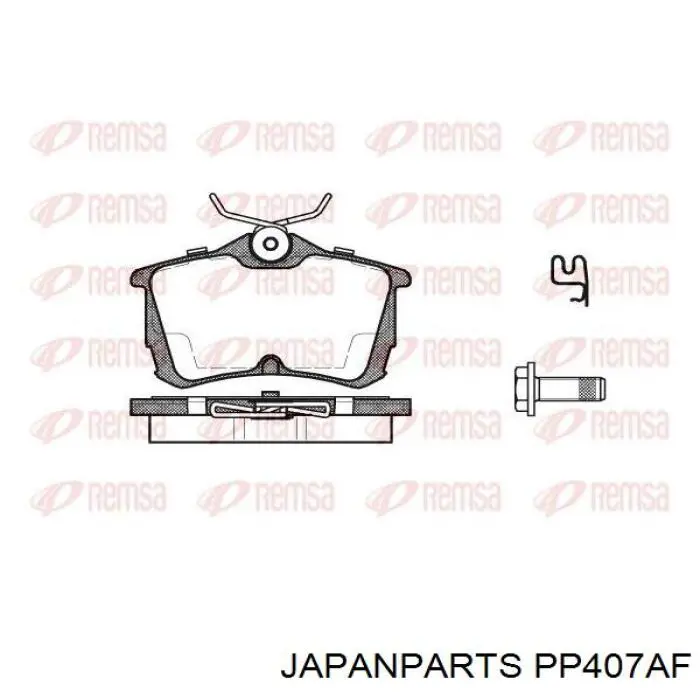 Колодки дисковые  Japan Parts PP407AF цена, от 14.09 USD
