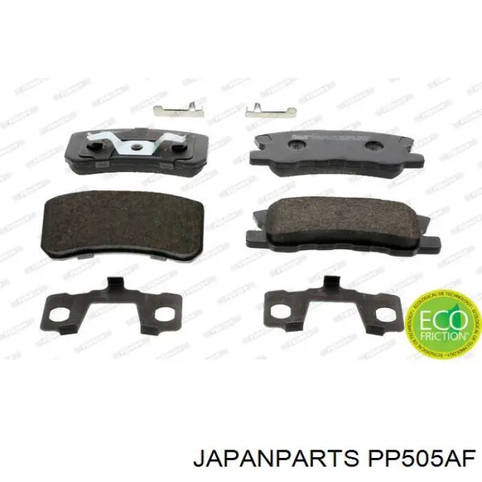 Колодки тормозные задние дисковые Japan Parts PP505AF