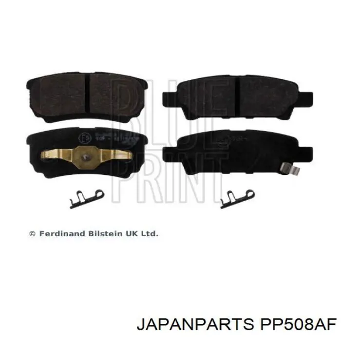 Колодки тормозные задние дисковые Japan Parts PP508AF