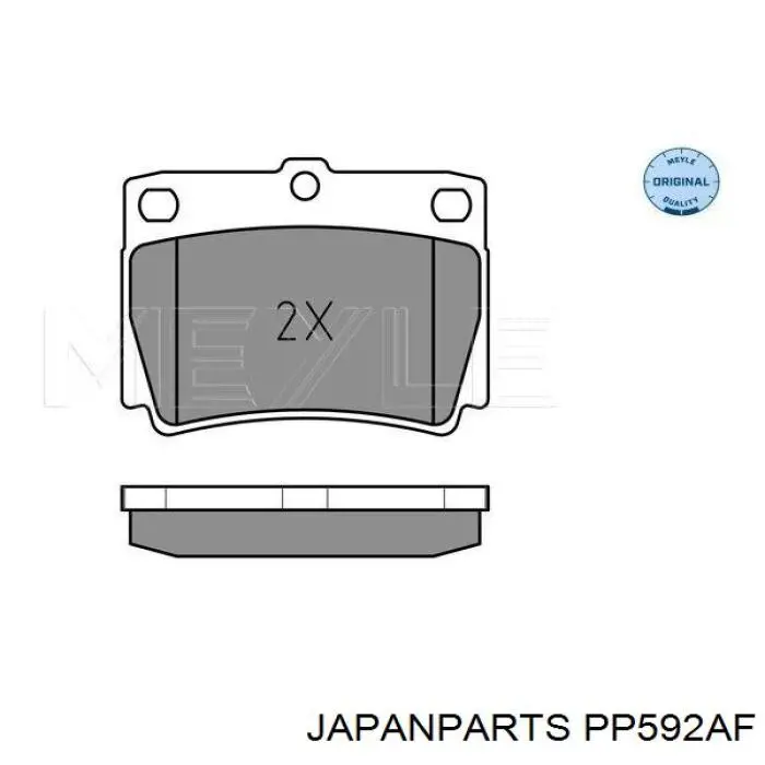 Задние дисковые колодки Japan Parts PP592AF