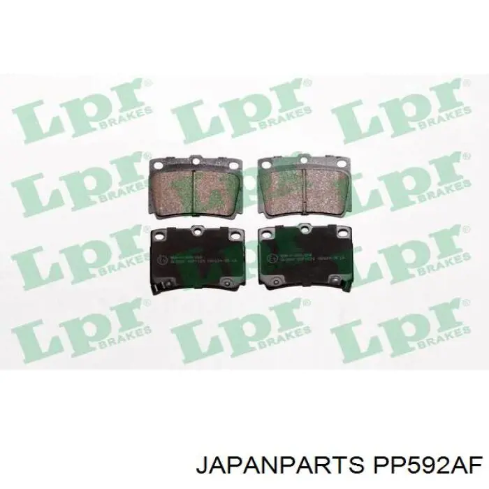Купить PP592AF Japan Parts Колодки тормозные задние, дисковые