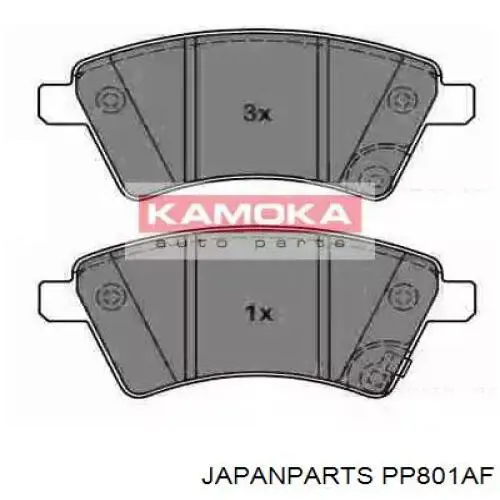 Задние тормозные колодки PP801AF Japan Parts