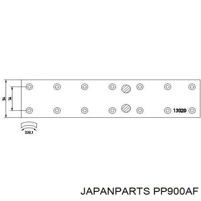 Купить PP900AF Japan Parts Колодки тормозные задние, дисковые
