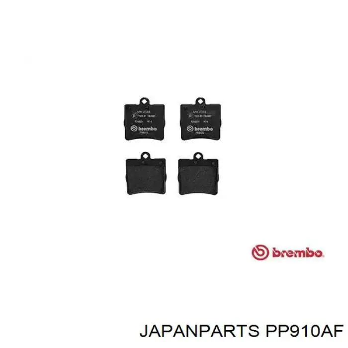 PP910AF Japan Parts Колодки тормозные дисковые комплект