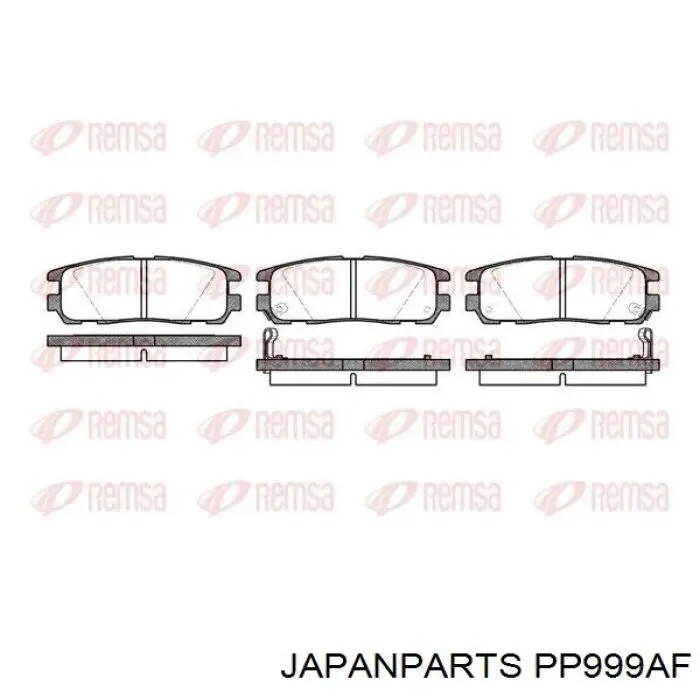 Колодки дисковые  Japan Parts PP999AF цена, от 17.20 USD