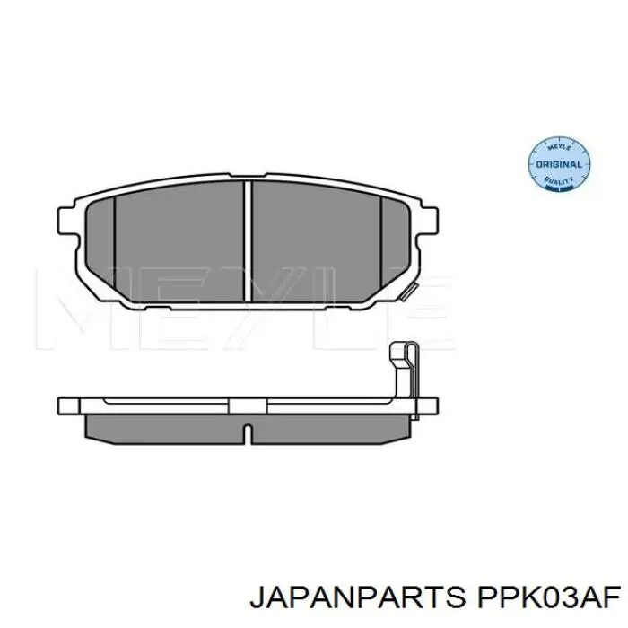 Задние тормозные колодки PPK03AF Japan Parts