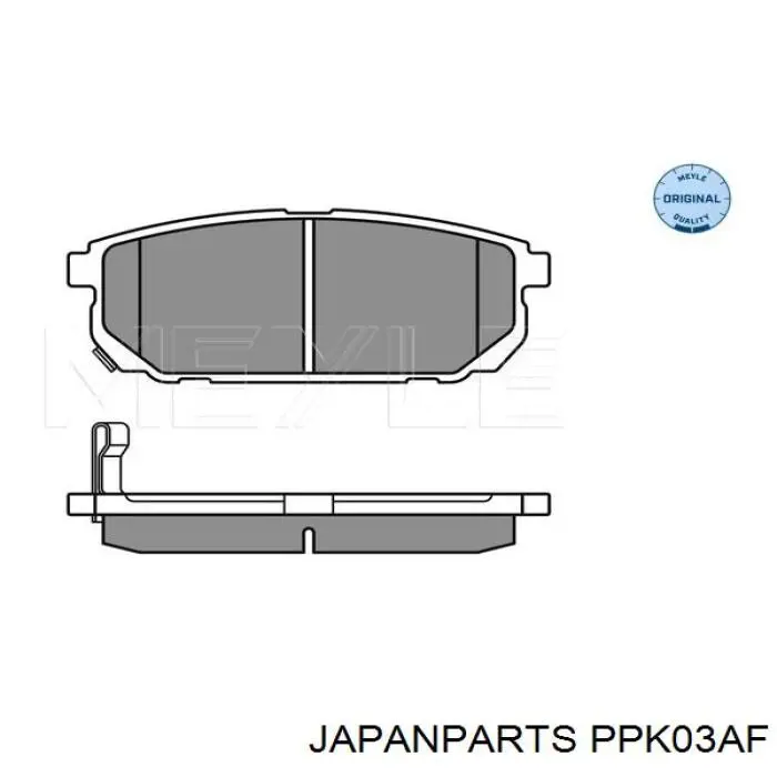 PPK03AF Japan Parts Колодки тормозные дисковые комплект