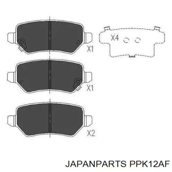 Колодки дисковые  Japan Parts PPK12AF цена, от 13.67 USD