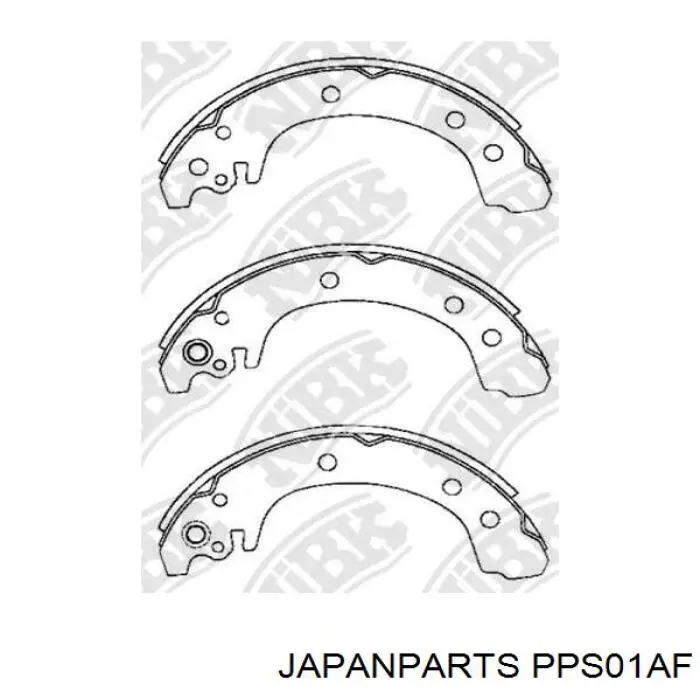 Задние тормозные колодки PPS01AF Japan Parts