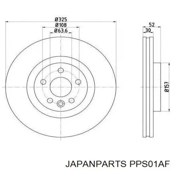Колодки дисковые  Japan Parts PPS01AF цена, от 12.68 USD