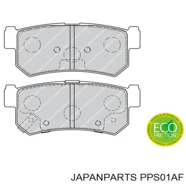 Купить PPS01AF Japan Parts Колодки тормозные задние, дисковые