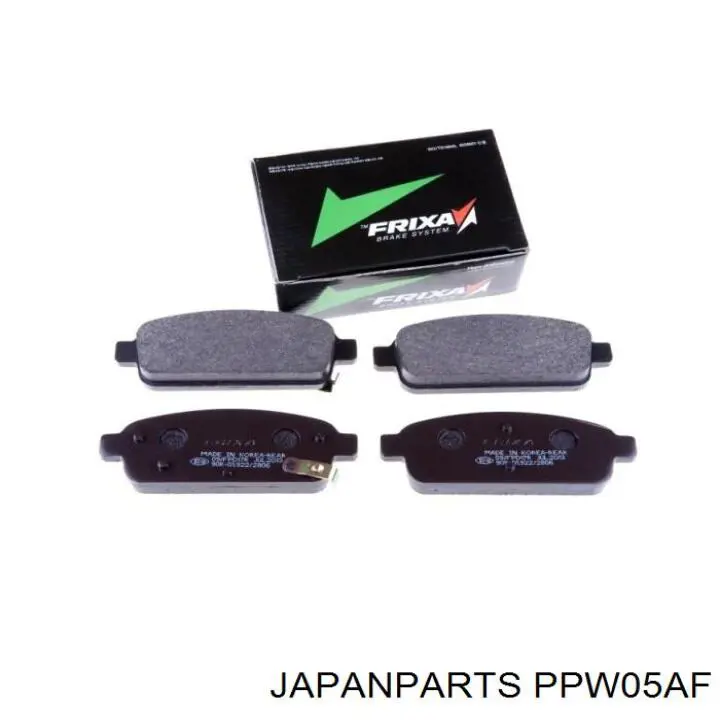 PPW05AF Japan Parts Колодки тормозные дисковые комплект