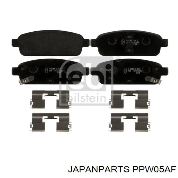 Задние тормозные колодки PPW05AF Japan Parts