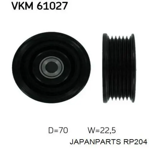 Паразитный ролик приводного ремня Japan Parts RP204 цена, от 13.60 USD