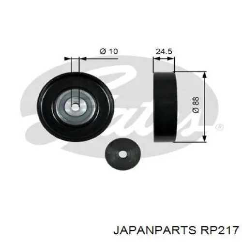 Ролик натяжителя приводного ремня Japan Parts RP217