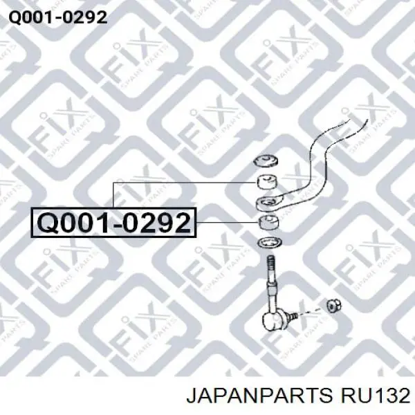 Купить RU132 Japan Parts Втулка штока амортизатора переднего