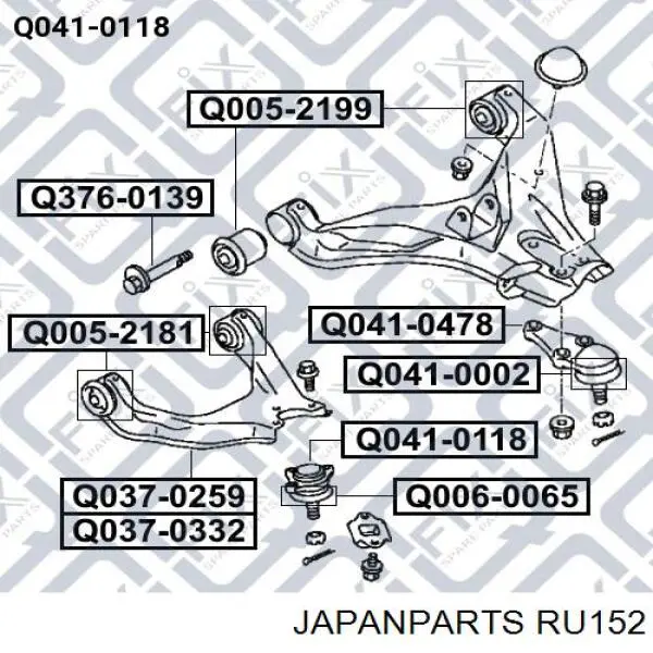 Втулка стойки стабилизатора Japan Parts RU152