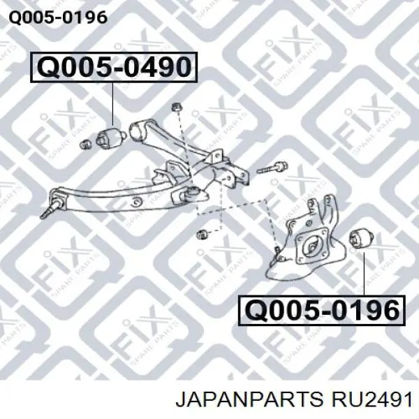 Сайлентблок заднего кулака Japan Parts RU2491 цена, от 14.03 USD