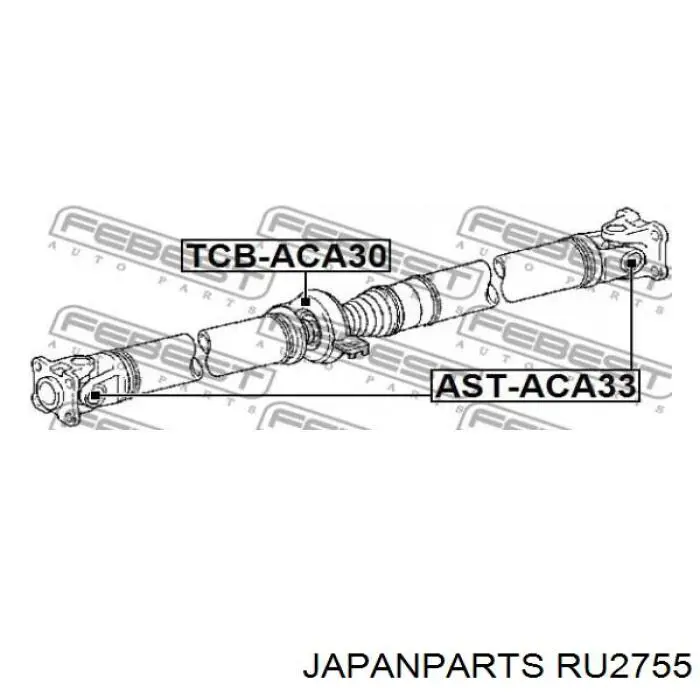 Карданный подшипник Japan Parts RU2755 цена, от 27.12 USD