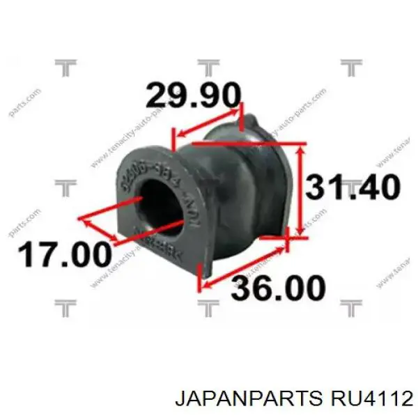 Резинка заднего стабилизатора Japan Parts RU4112 цена, от 2.12 USD