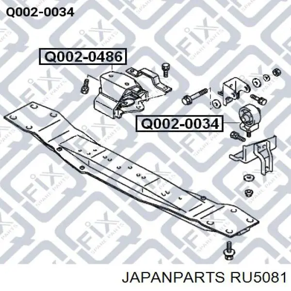 RU5081 Japan Parts Подушка трансмиссии, опора раздаточной коробки