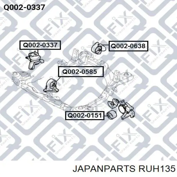 Правая подушка двигателя RUH135 Japan Parts