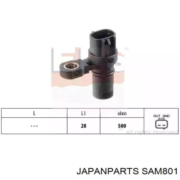 Датчик положения коленчатого вала Japan Parts SAM801 цена, от 14.62 USD