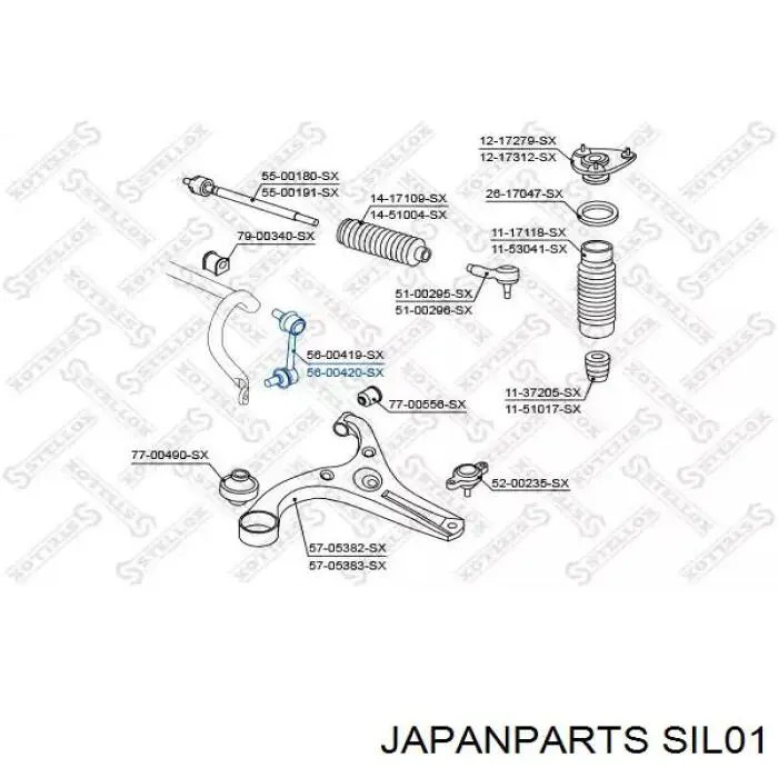 Купить SIL01 Japan Parts Солдатик стабилизатора, заднего