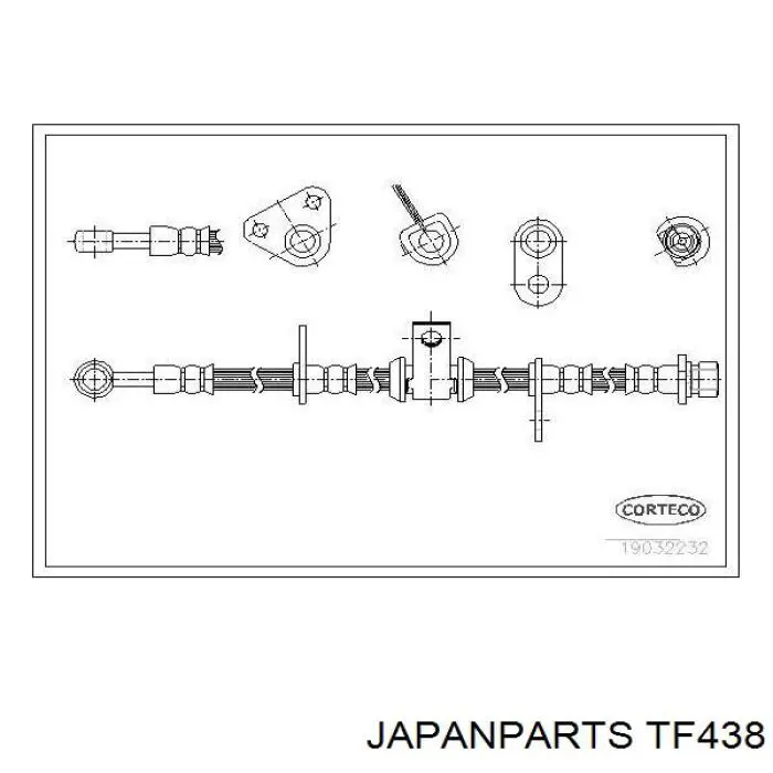 Шланг тормозной передний левый Japan Parts TF438