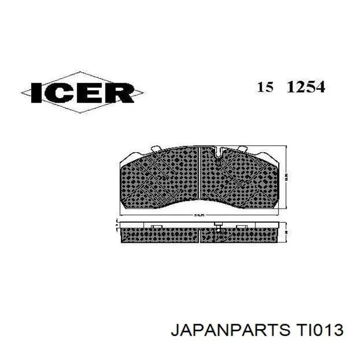 Купить TI013 Japan Parts Наконечник рулевой тяги, внешний