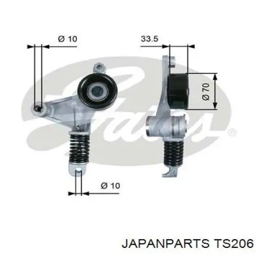 Купить TS206 Japan Parts Натяжитель приводного ремня
