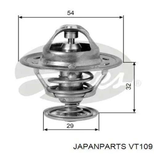 Termostato, refrigerante VT109 Japan Parts