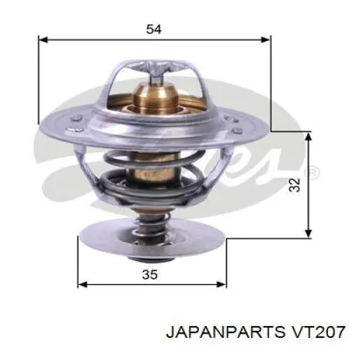 VT207 Japan Parts термостат