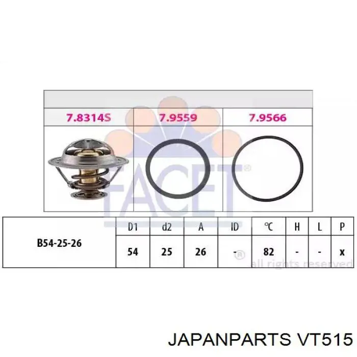 Термостат в корпусе Japan Parts VT515 цена, от 5.31 USD