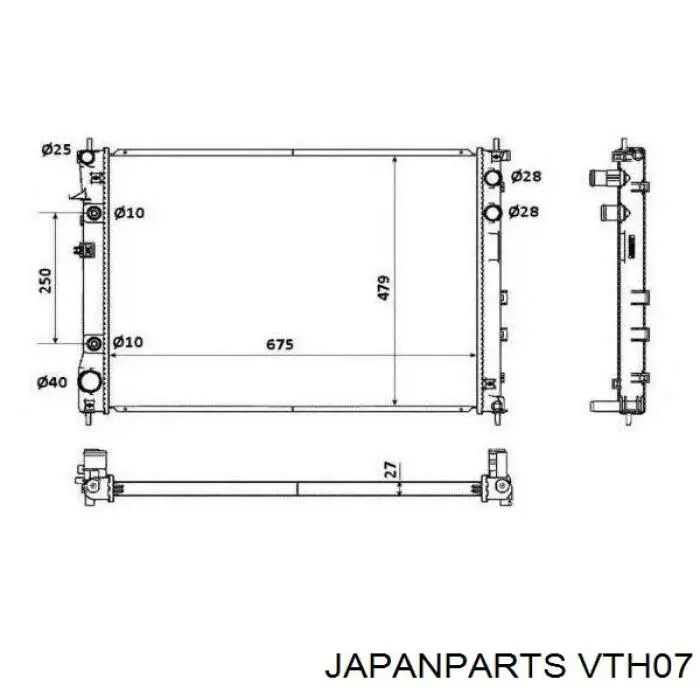 Купить VTH07 Japan Parts Автомобильный термостат