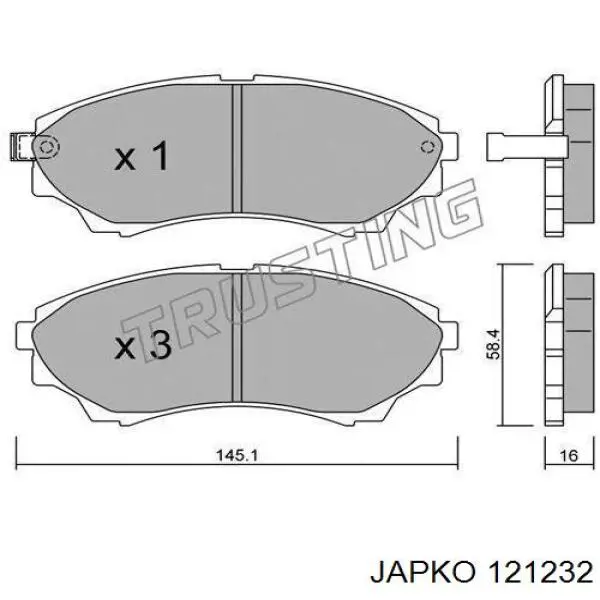 Крышка распределителя зажигания (трамблера) Japko 121232 цена, от 10.75 USD