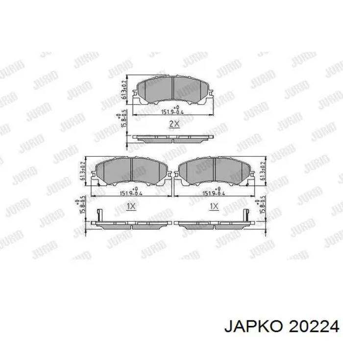 Фільтр повітряний 20224 Japko