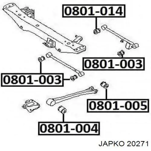 Воздушный фильтр 20271 Japko