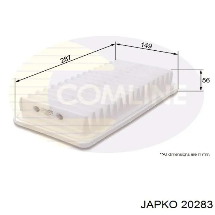Воздушный фильтр 20283 Japko