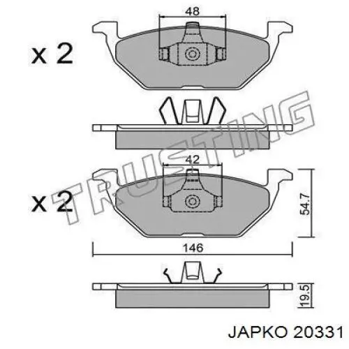 Купить 20331 Japko Автомобильный фильтр воздуха