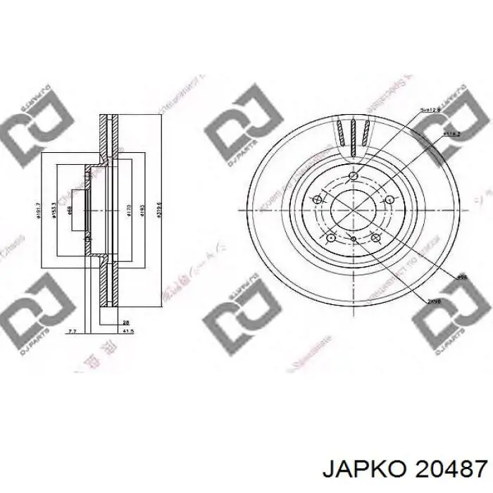 Купить 20487 Japko Автомобильный фильтр воздуха