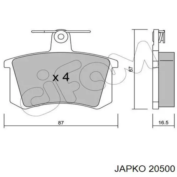 Воздушный фильтр 20500 Japko