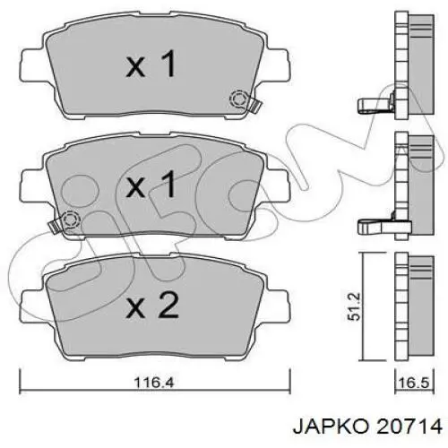 Купить 20714 Japko Автомобильный фильтр воздуха