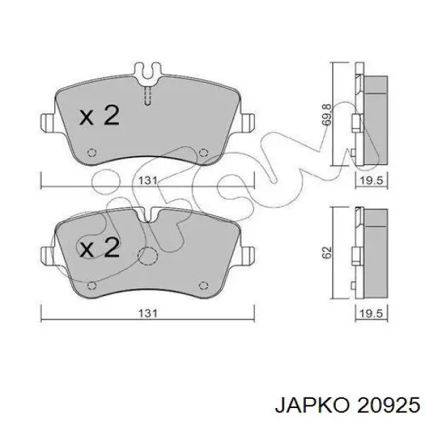 Купить 20925 Japko Автомобильный фильтр воздуха