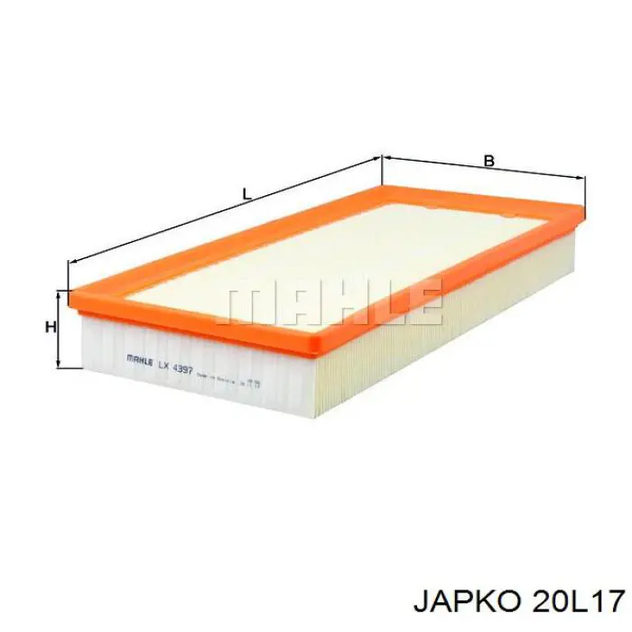 Элемент воздушного фильтра Japko 20L17 цена, от 19.13 USD