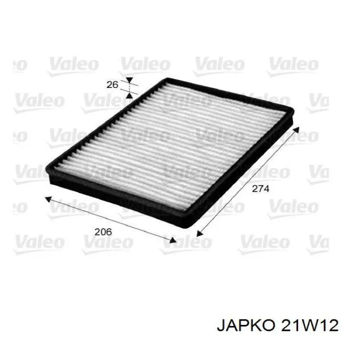 Фильтр воздушный отопителя Japko 21W12 цена, от 5.78 USD