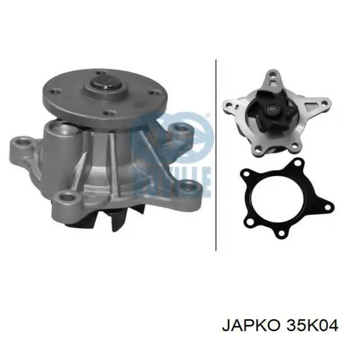 Помпа охлаждения Japko 35K04 цена, от 27.50 USD