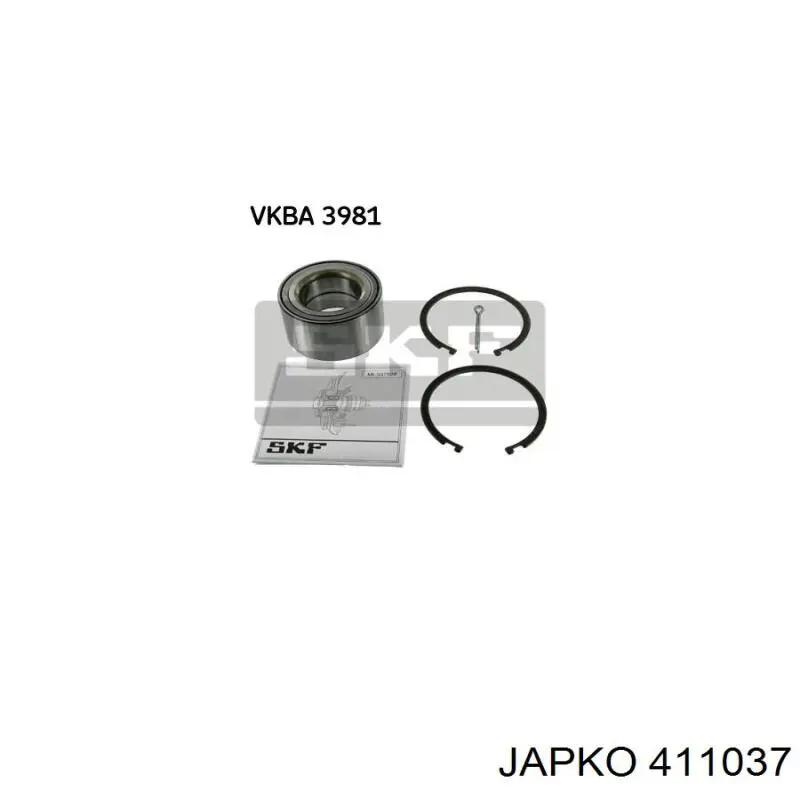 Комплект подшипника ступицы колеса Japko 411037 цена, от 18.45 USD
