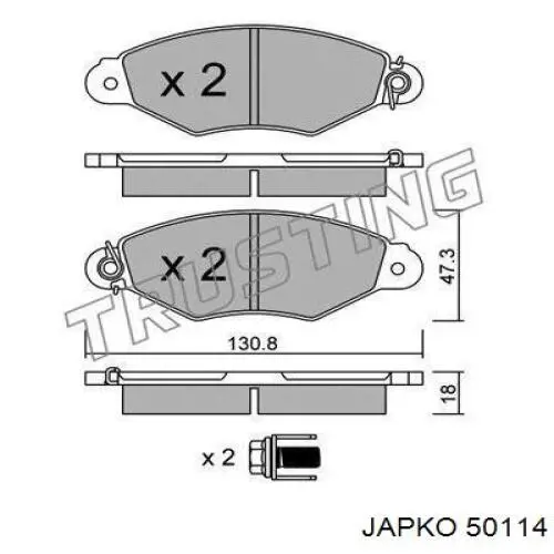 50114 Japko Колодки передние